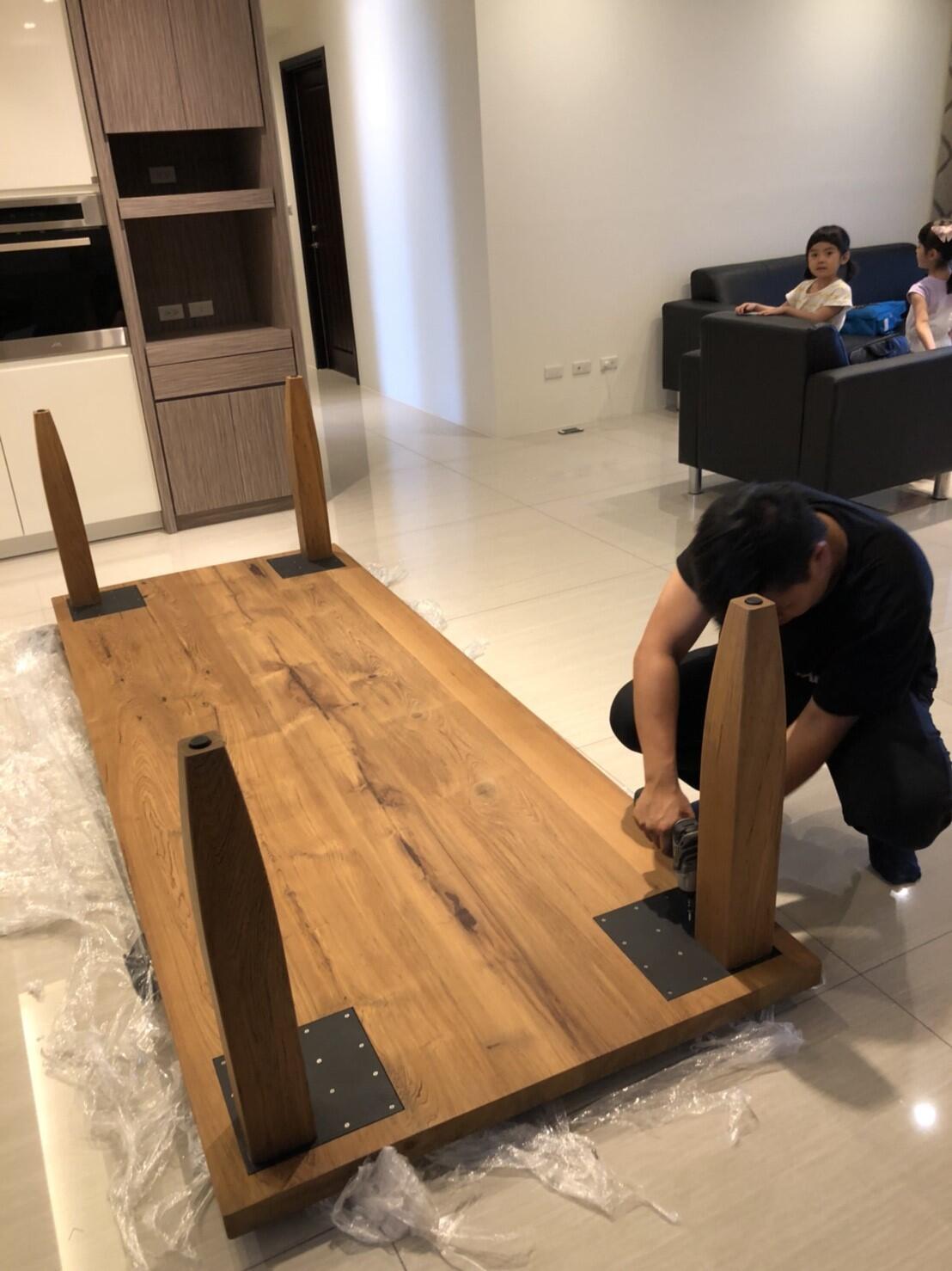 木腳-原木桌腳 客製木桌腳